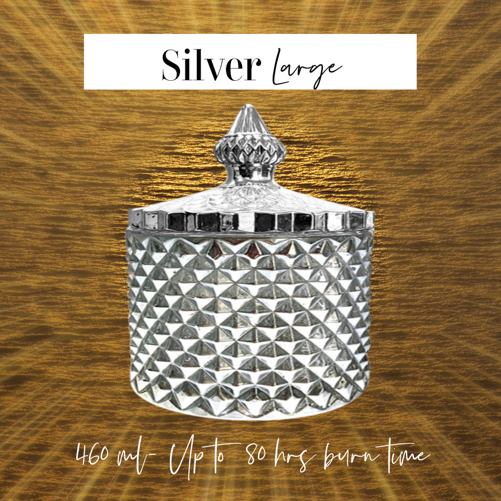 Large Luxe Silver Jar